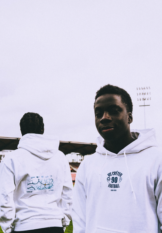 Sweat à capuche Blanc - Collection des 90 ans